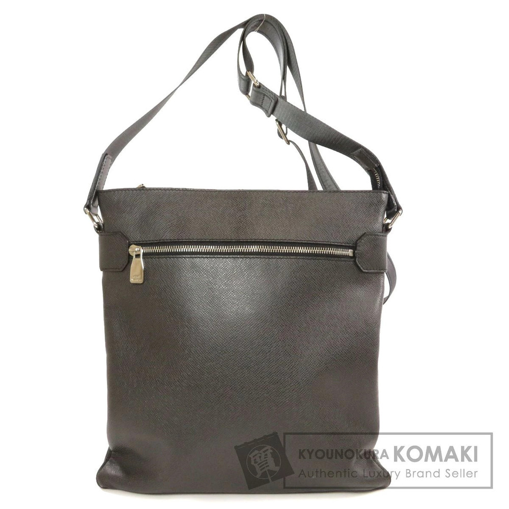 Louis Vuitton Sasha Taiga Leather Shoulder Bag Gray Brown